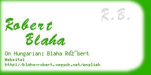 robert blaha business card